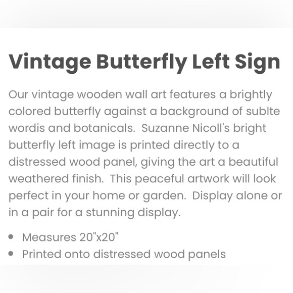 Set-Butterfly Wall Art 1-Right Butterfly & 1- Left Butterfly Print - Picture 6 of 7